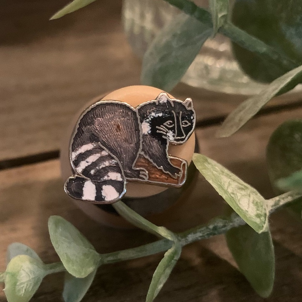 🌿Vintage~ Raccoon Pin~Hunting~Hat
Pin~ Tie Tack Pin-back~ collectible~ wildlife